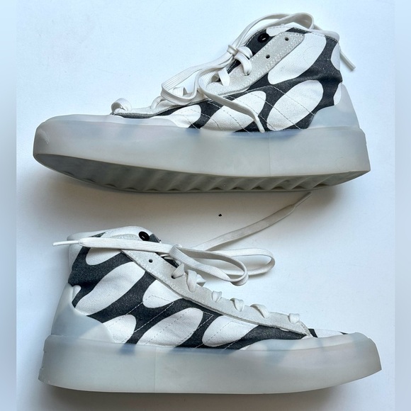 Adidas x Marimekko Essentials Znsored Hi Black and White Patterned Sneakers, 8 - Picture 9 of 16